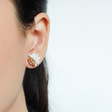 Ariel Czech Earrings in Brown Model