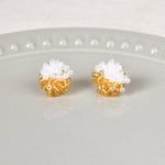 Ariel Duo Stud Earrings in Topaz Plate