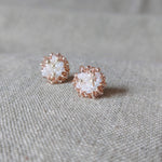 Ariel Rio Stud Earrings in Champagne Pink Front