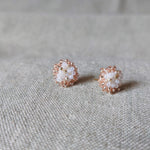 Ariel Rio Stud Earrings in Champagne Pink Side