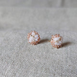 Ariel Rio Stud Earrings in Champagne Pink Side