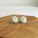 Ariel Stud Earrings in Mint Green Display