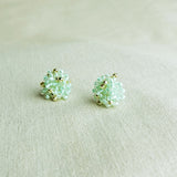 Ariel Stud Earrings in Mint Green Side 2