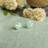 Ariel Stud Earrings in Mint Green Side