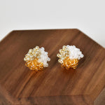 Ariel Trio Stud Earrings in Topaz Wood