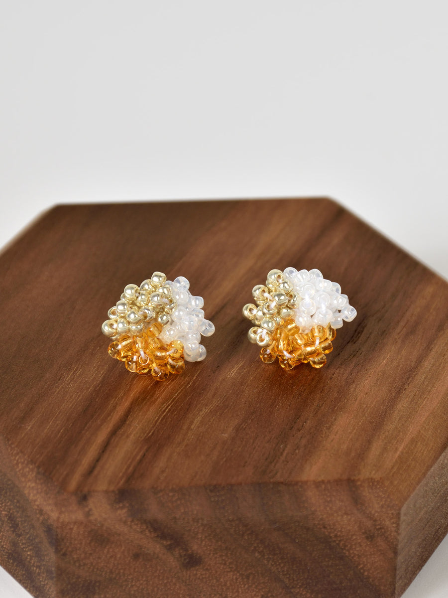 Ariel Trio Stud Earrings in Topaz Wood