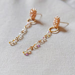 Aurora Crystal Earrings in Champagne Pink Zoom Bottom
