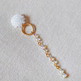 Aurora Crystal Earrings in White Single