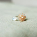 Blush Pink Petite Moonstone Open Ring I Front