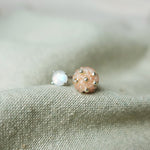Blush Pink Petite Moonstone Open Ring II Front