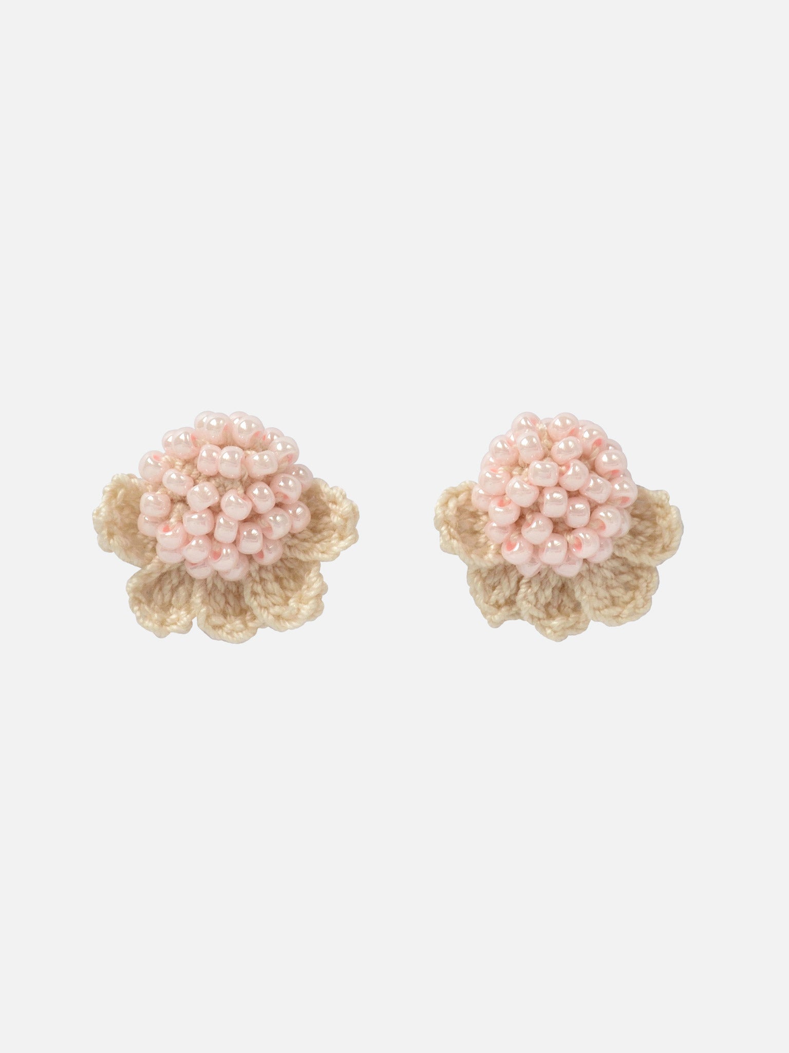 Beads Crochet Coneflower Studs in Pink