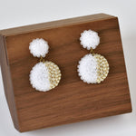 Callisto Last Quarter Drop Earrings in Gold Right