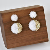 Callisto Last Quarter Drop Earrings in Gold Right