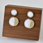 Callisto Last Quarter Drop Earrings in Gold Left