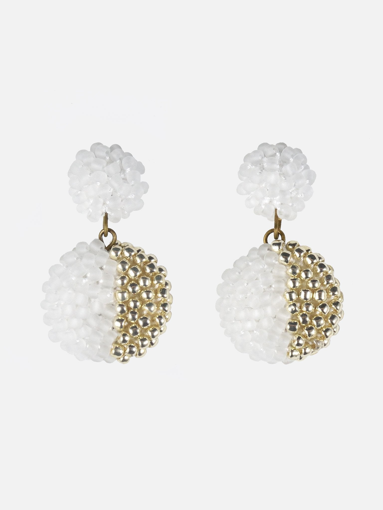 Callisto Last Quarter Drop Earrings in Gold Primary