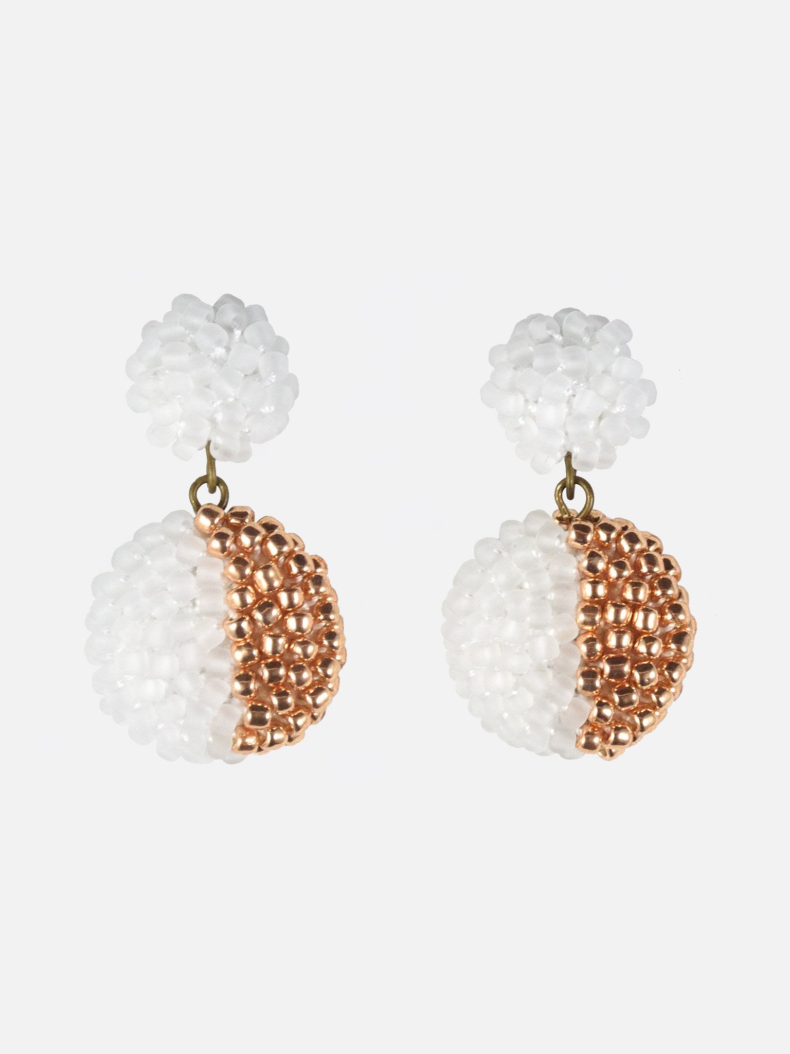 Callisto Last Quarter Drop Earrings in Rose Gold Primary