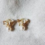 Camellia Mariota Bicolor Earrings in Caramel Brown Front
