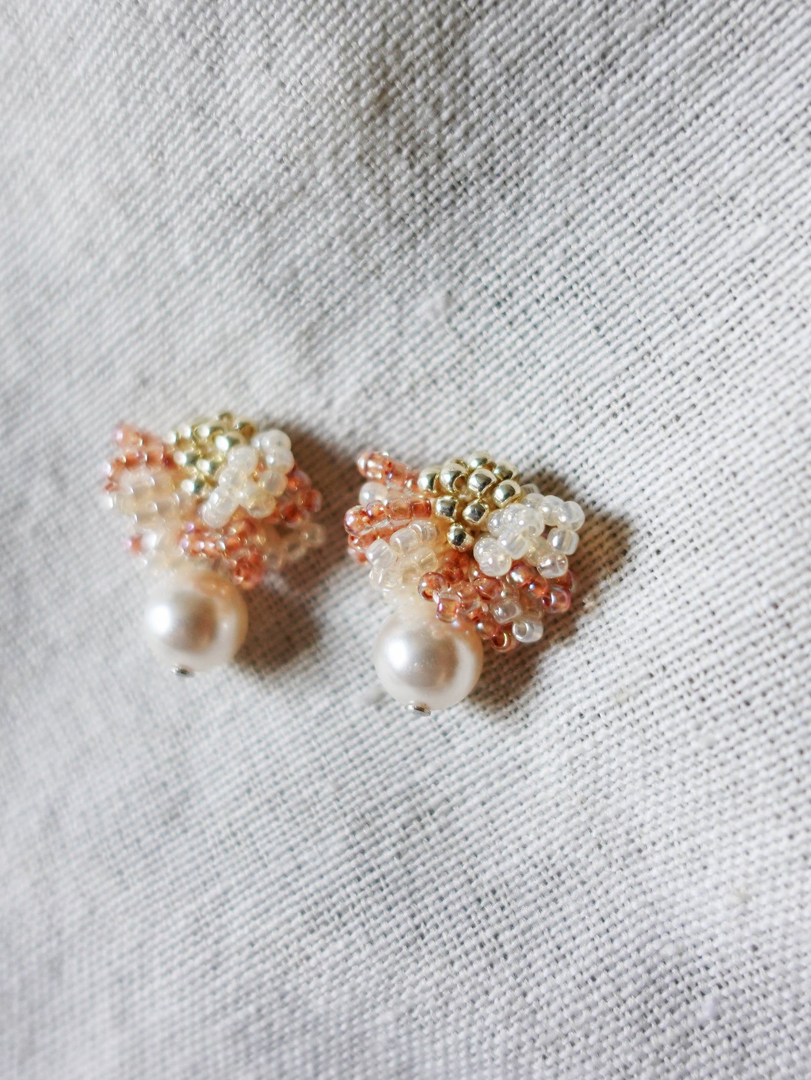 Camellia Mariota Bicolor Earrings in Strawberry Red Side 2