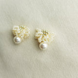Camellia Mariota Earrings in Ivory Right