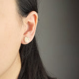 Kai Stud Earrings in Ivory Model
