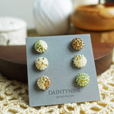 Candy Stud Earrings (Set of Three Pairs) Left