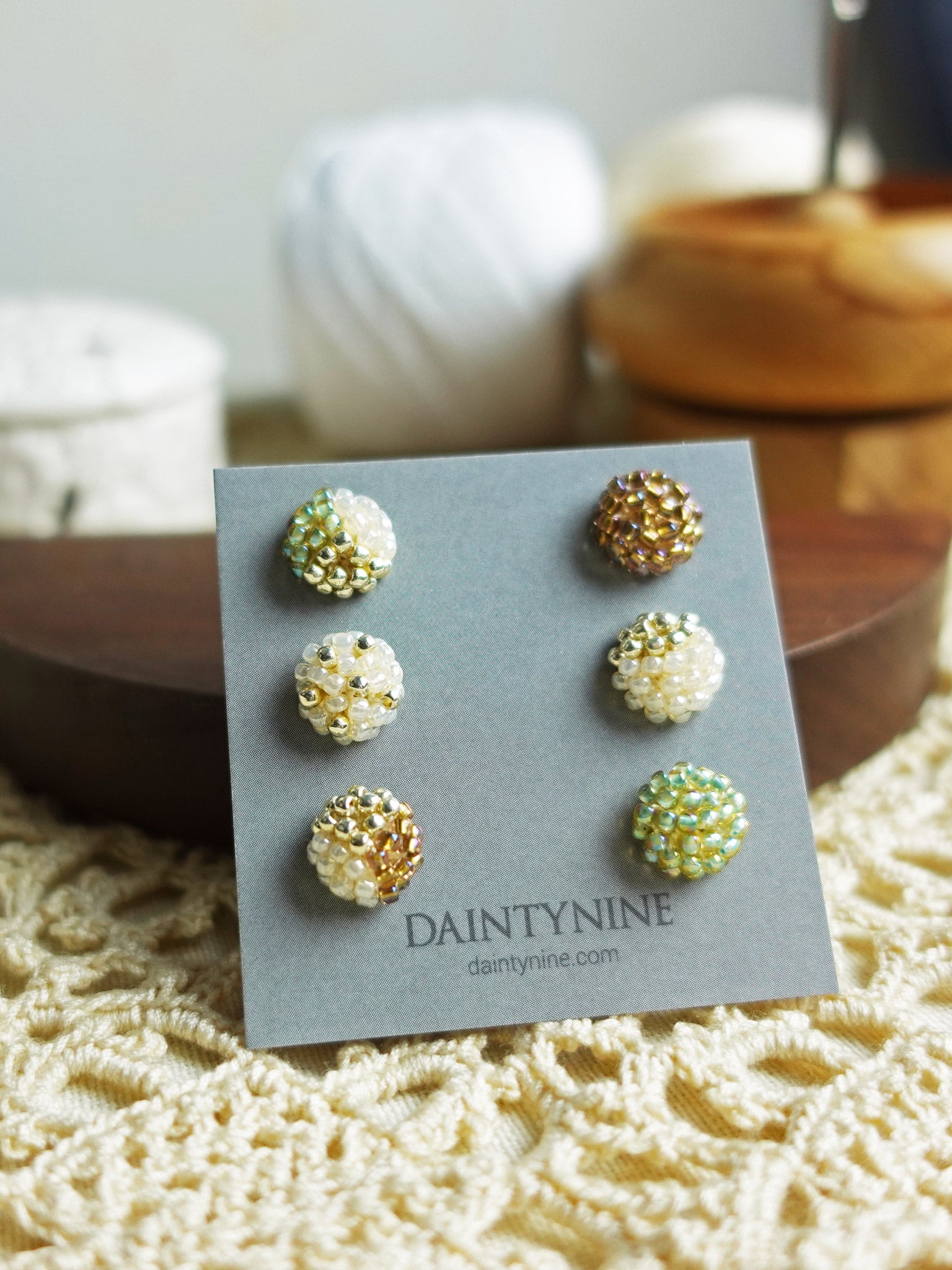Candy Stud Earrings (Set of Three Pairs) Left