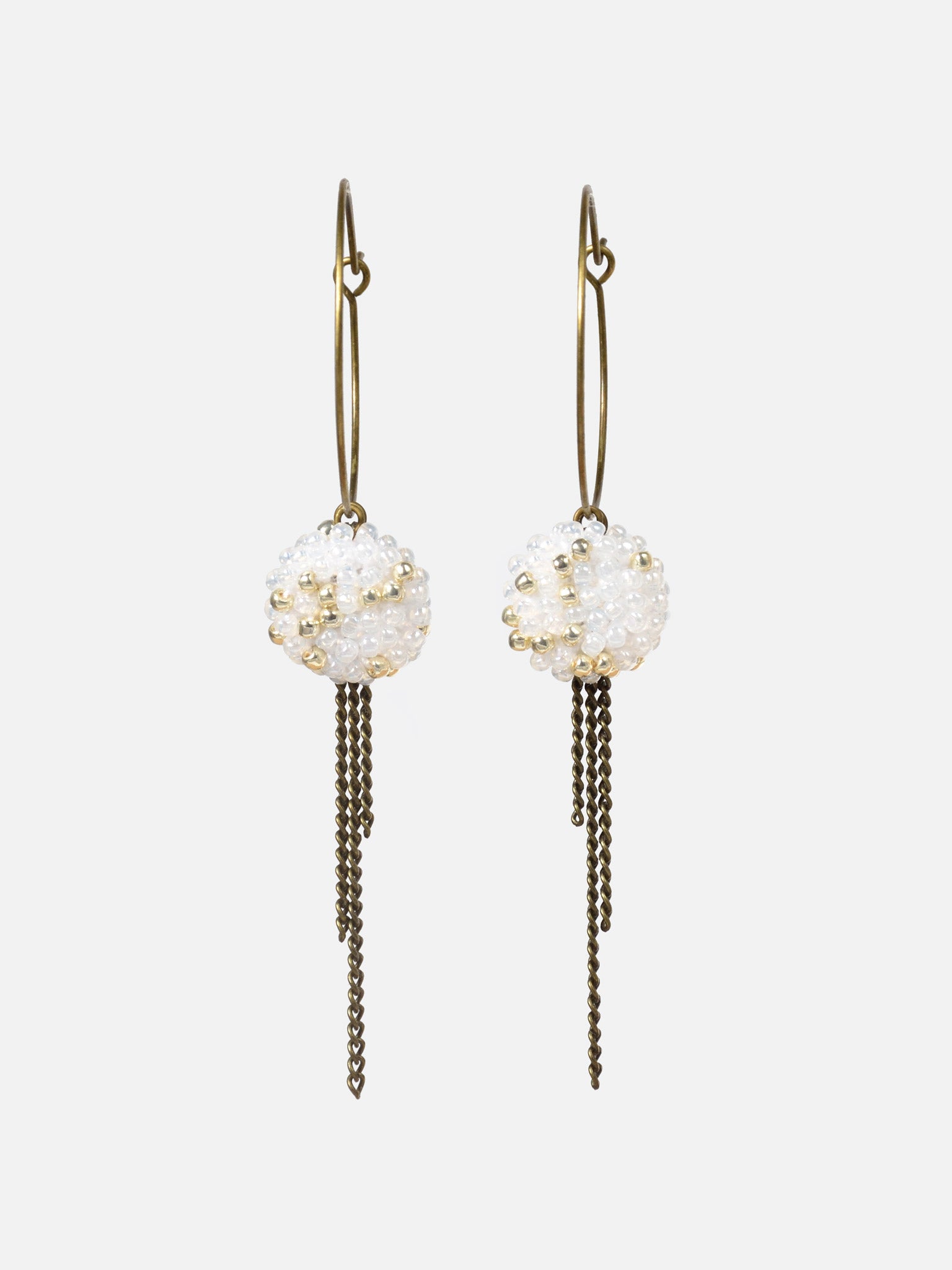 Carme Chain Fringe Hoop Earrings Primary