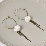 Carme Chain Fringe Hoop Earrings Top