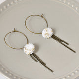 Carme Chain Fringe Hoop Earrings Top