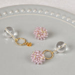 Cleon Quartz Stud Back Earrings in Purple Top 2