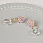 Cleon Quartz Stud Back Earrings in Purple Top 1