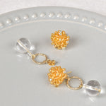 Cleon Quartz Dangle Earrings in Topaz Top