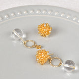 Cleon Quartz Dangle Earrings in Topaz Top