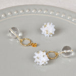 Cleon Quartz Stud Back Earrings in White Top
