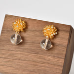 Coralia Quartz Earrings in Topaz Front
