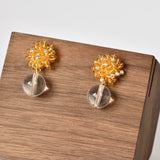 Coralia Quartz Earrings in Topaz Front