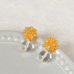 Coralia Quartz Earrings in Topaz Top 1