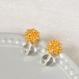 Coralia Quartz Earrings in Topaz Top 1