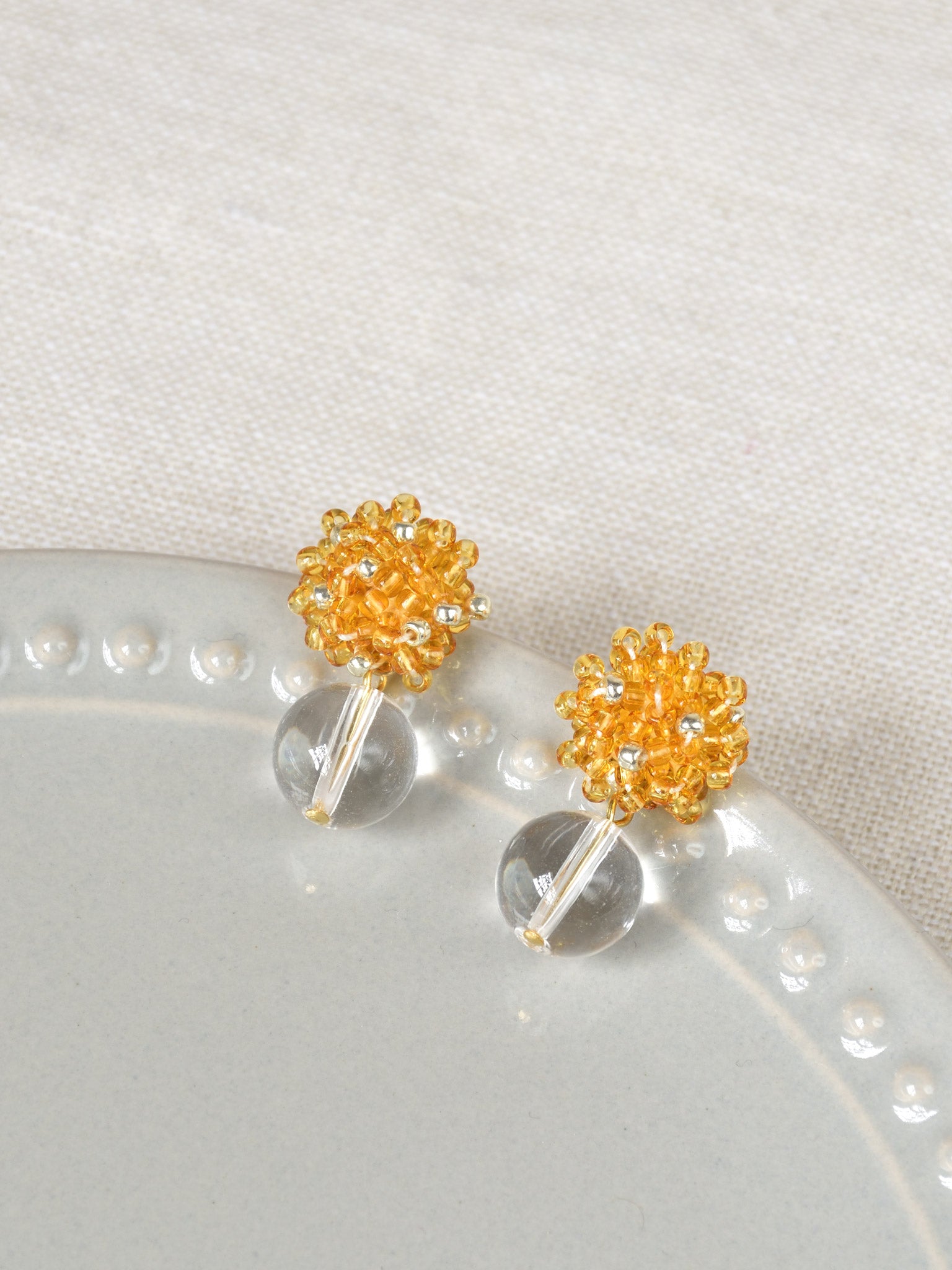 Coralia Quartz Earrings in Topaz Top 1