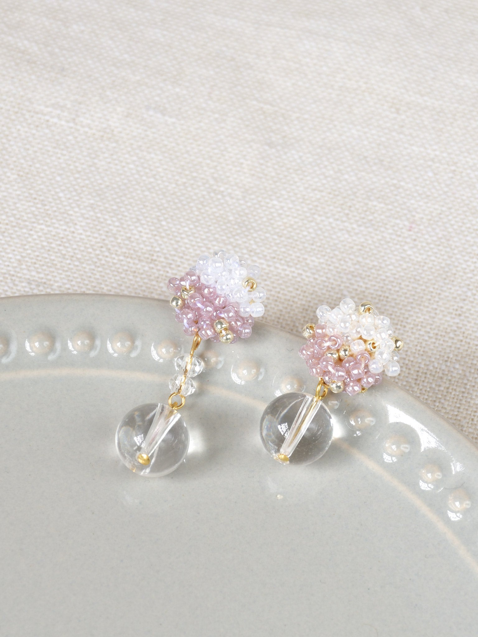Cyrena Duo Quartz Earrings in Purple Top 1