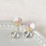 Cyrena Trio Quartz Earrings in Purple Top 1