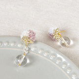 Cyrena Trio Quartz Earrings in Purple Top 2