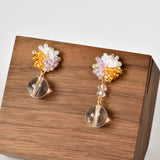 Cyrena Trio Earrings in Purple and Topaz Front
