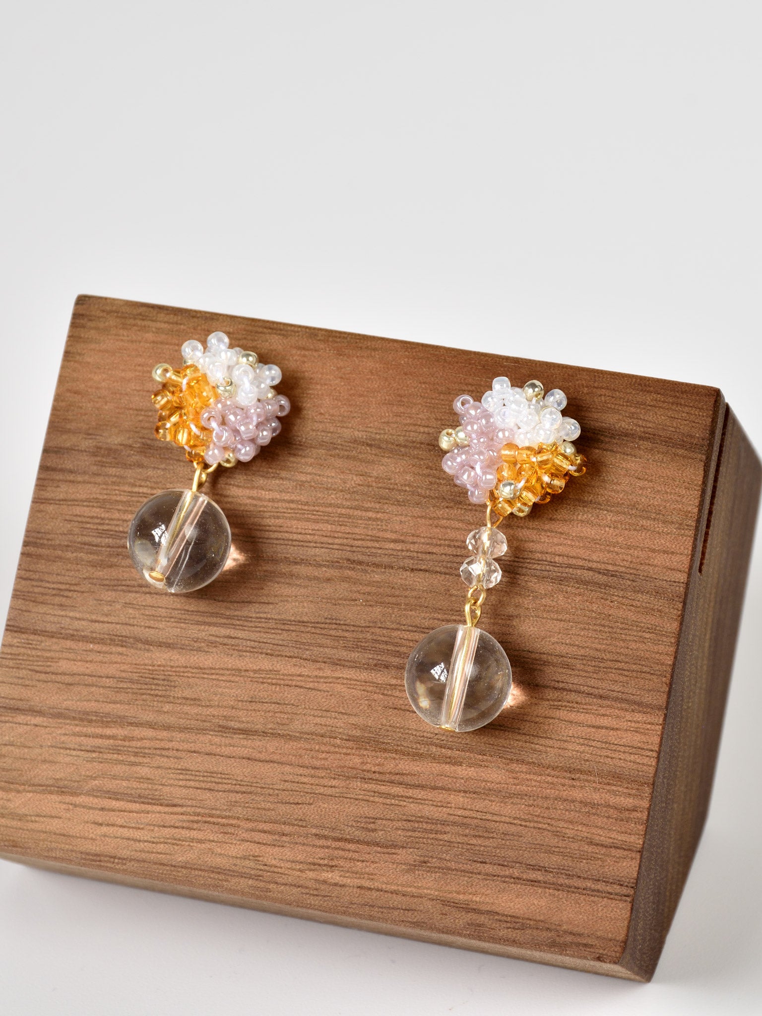 Cyrena Trio Earrings in Purple and Topaz Front