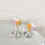 Cyrena Trio Earrings in Purple and Topaz Top 1