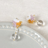 Cyrena Trio Earrings in Purple and Topaz Top 2