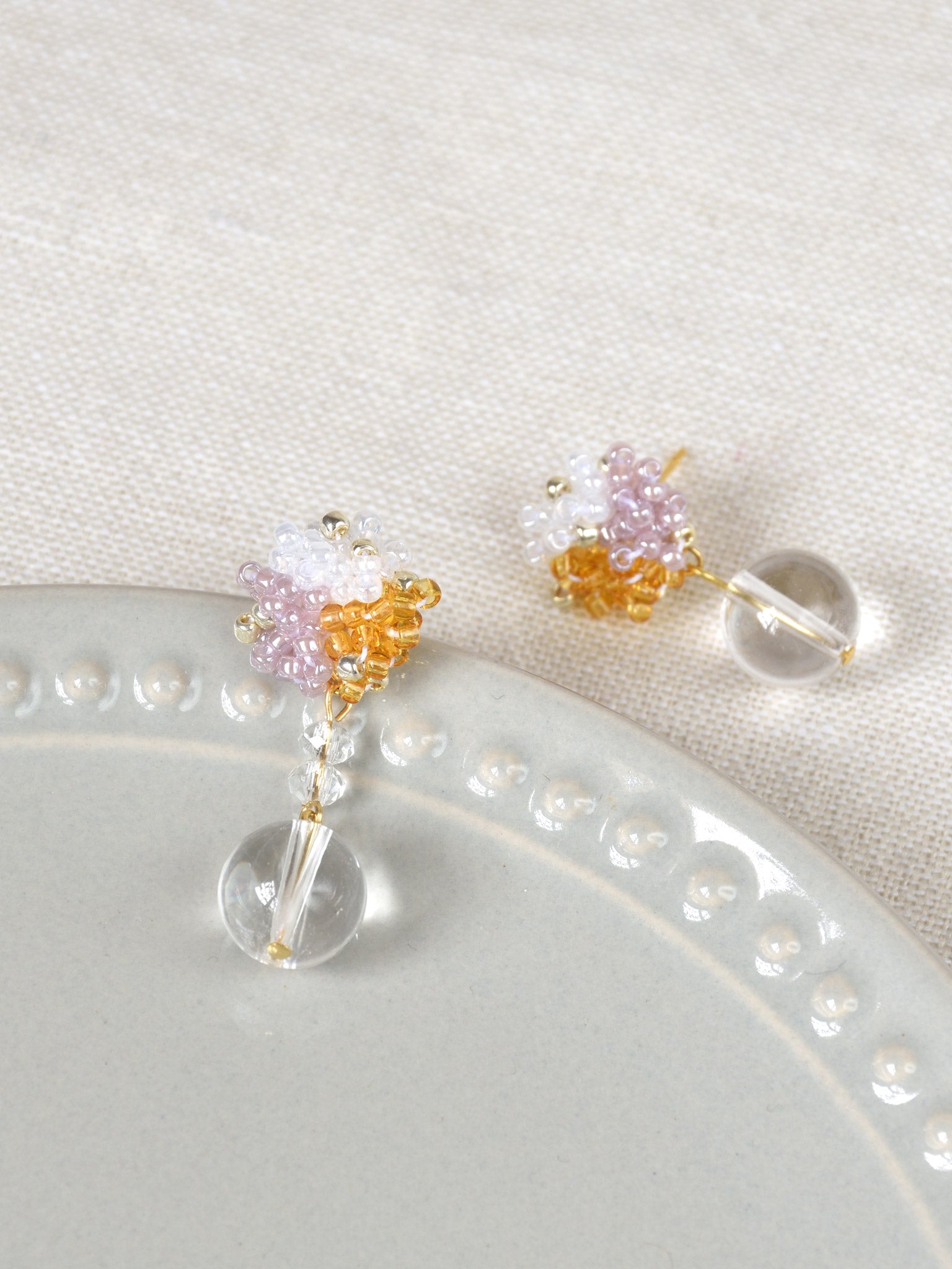 Cyrena Trio Earrings in Purple and Topaz Top 2