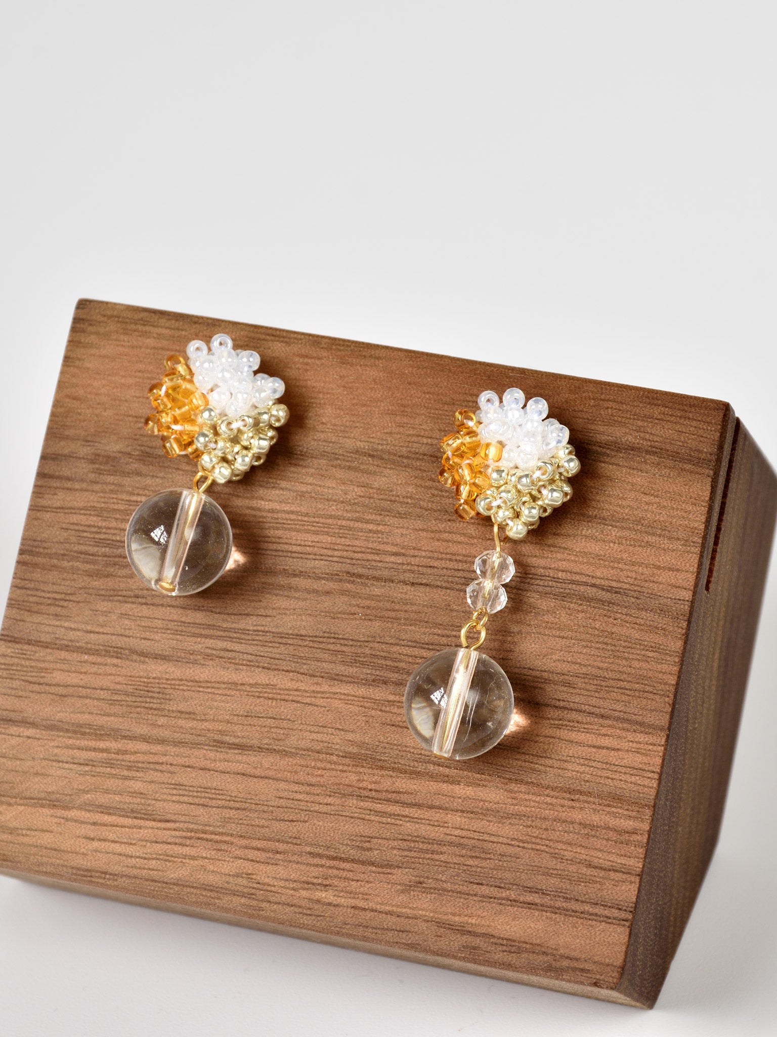 Cyrena Trio Earrings in Topaz Front