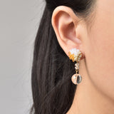 Cyrena Trio Earrings in Topaz Model 1