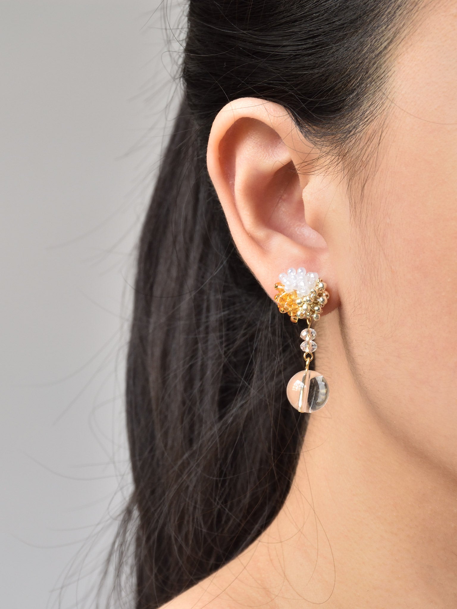 Cyrena Trio Earrings in Topaz Model 1